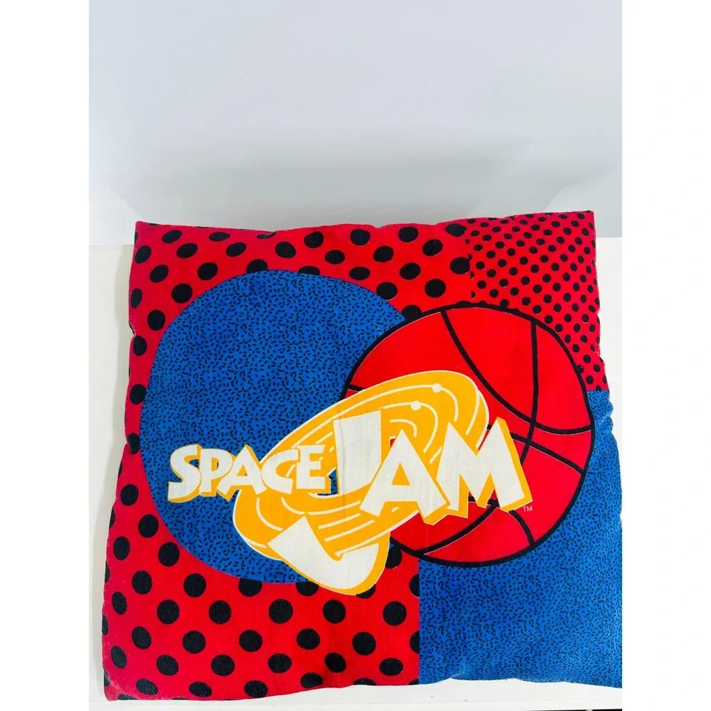 Vintage Space Jam Tunes‎ Squad Looney Jordan Multicolor Pillow Size 14.5